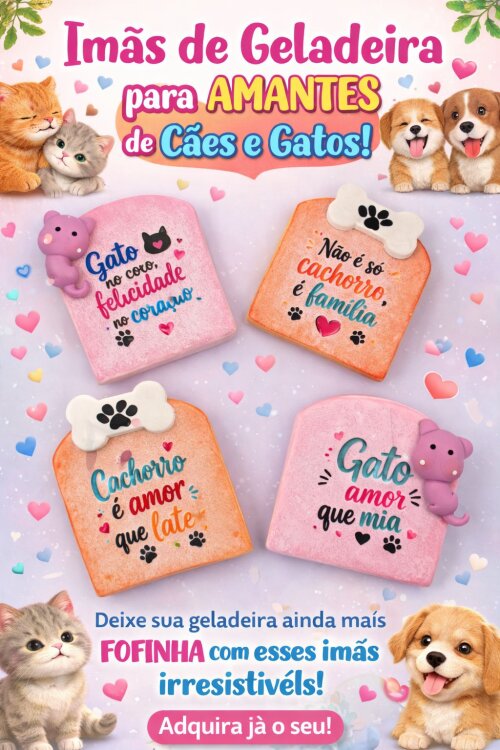 Imãs de Geladeira ou Fotos