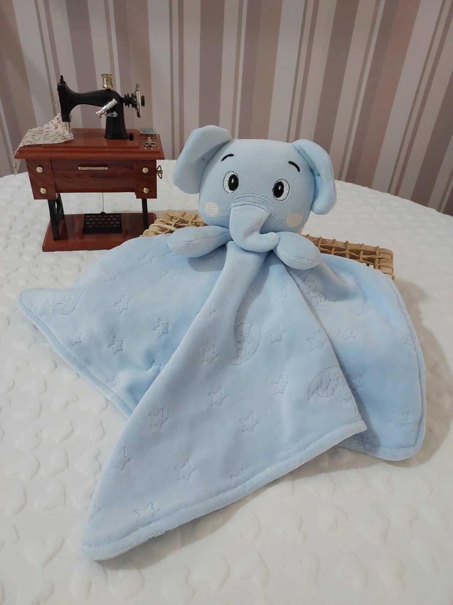 Naninha antialérgica para bebê com elefantinho em plush