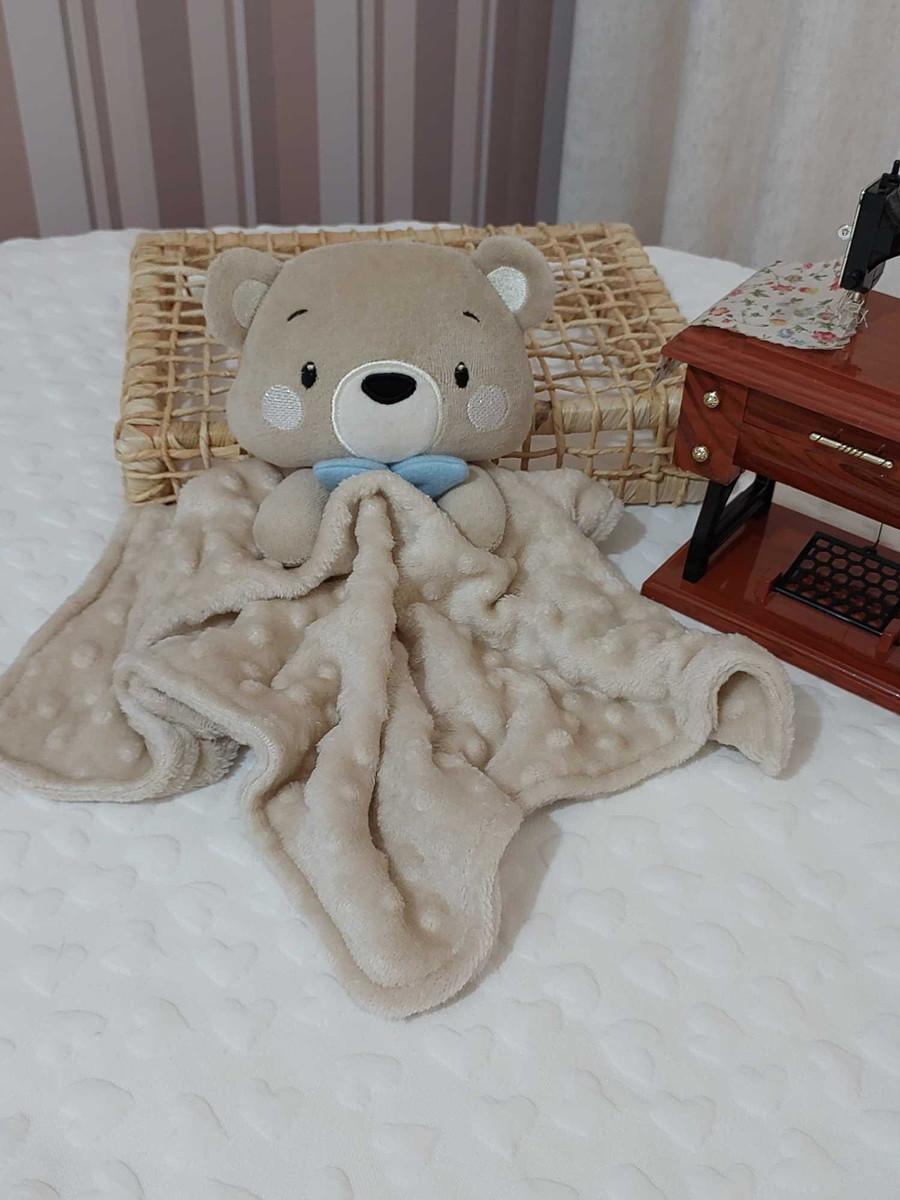 Naninha antialérgica para bebê com ursinho em plush