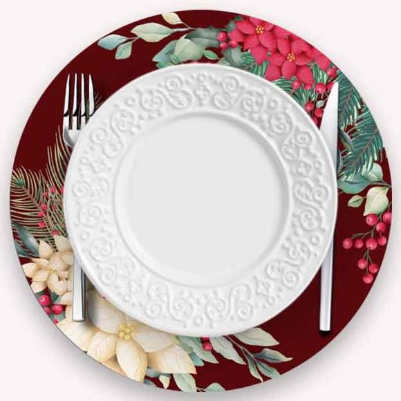 Capa de Sousplat Simples Tema Natal - 35cm