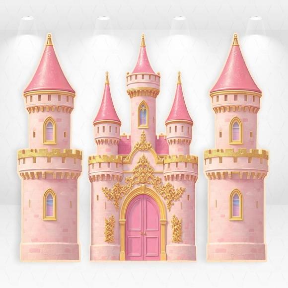 Cenário Display/totem Castelo Princesas Desmontável em mdf