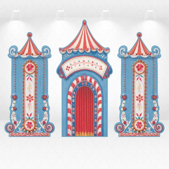 Cenário Display/totem Circo Desmontável em mdf Adesivado