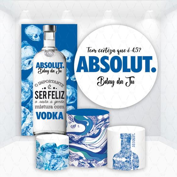 Conjunto de Capas de Painel e Cilindros Absolut Vodka
