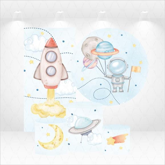 Conjunto de Capas de Painel e Cilindros Astronauta