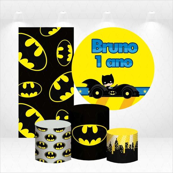 Conjunto de Capas de Painel e Cilindros Batman Baby