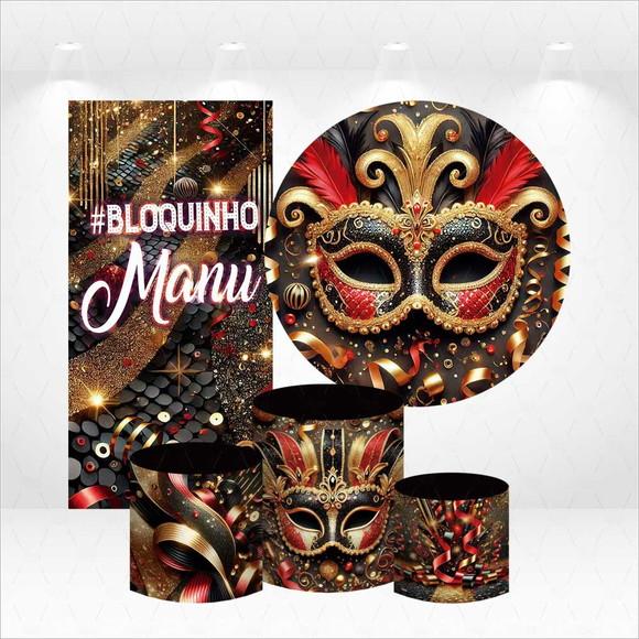 Conjunto de Capas de Painel e Cilindros Bloquinho com Nome