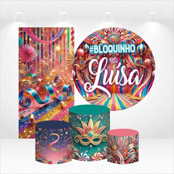 Conjunto de Capas de Painel e Cilindros Bloquinho com Nome
