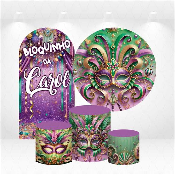 Conjunto de Capas de Painel e Cilindros Bloquinho com Nome