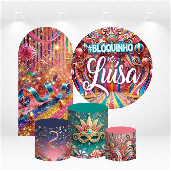 Conjunto de Capas de Painel e Cilindros Bloquinho com Nome