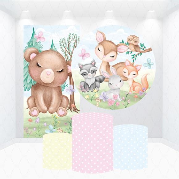 Conjunto de Capas de Painel e Cilindros Bosque Encantado