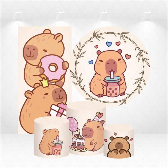 Conjunto de Capas de Painel e Cilindros Capivara