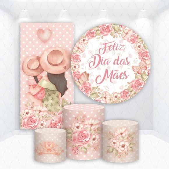 Conjunto de Capas de Painel e Cilindros Dia das Mães