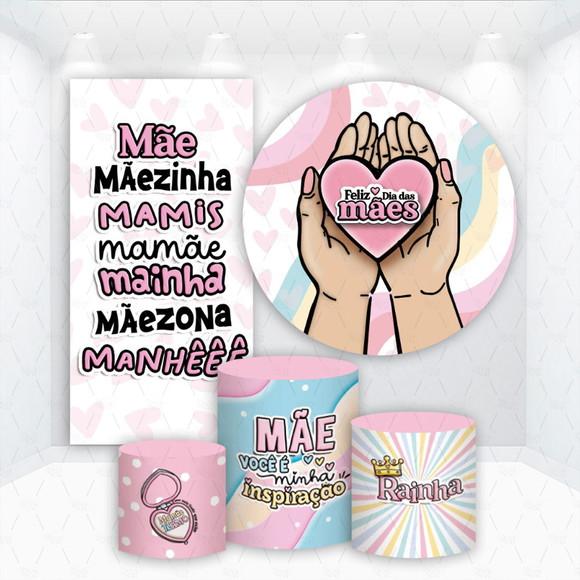 Conjunto de Capas de Painel e Cilindros Dia das Mães