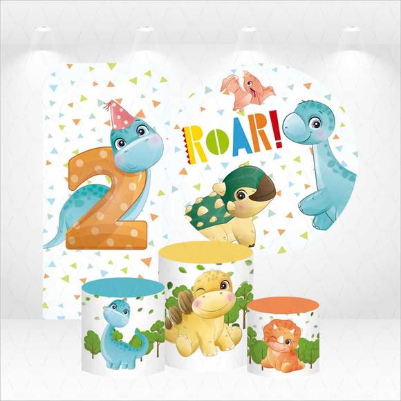 Conjunto de Capas de Painel e Cilindros Dinossauros