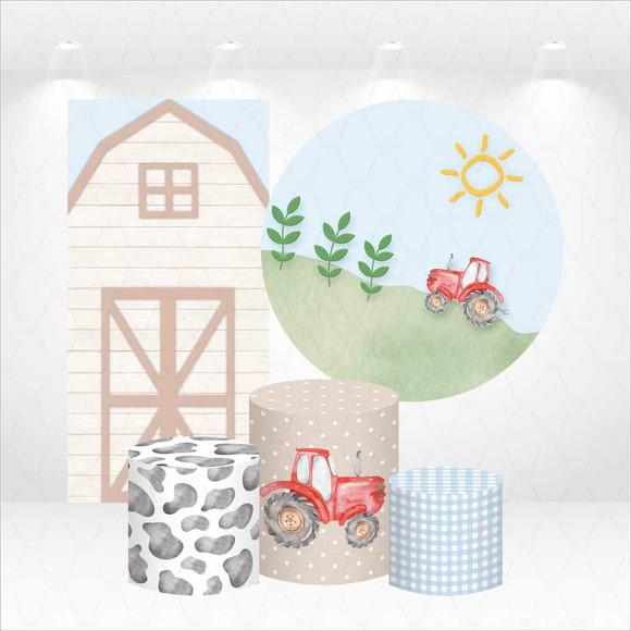 Conjunto de Capas de Painel e Cilindros Fazendinha