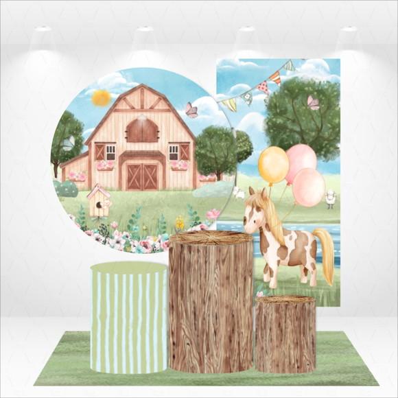 Conjunto De Capas De Painel E Cilindros Fazendinha