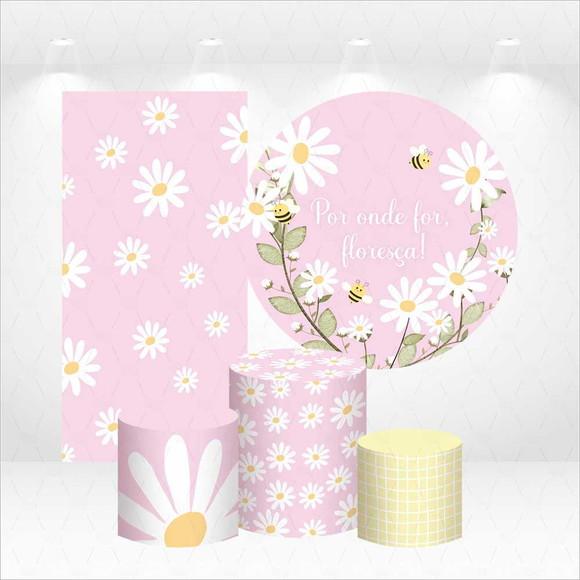 Conjunto de Capas de Painel e Cilindros Floresça
