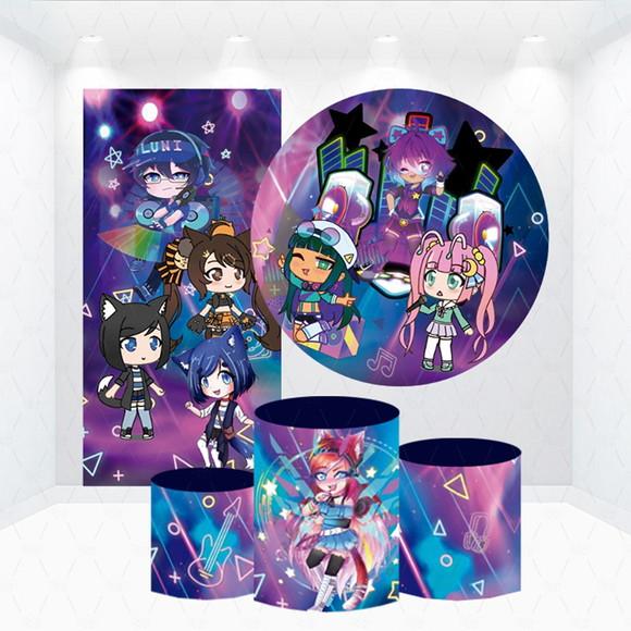 Conjunto de Capas de Painel e Cilindros Gacha Life