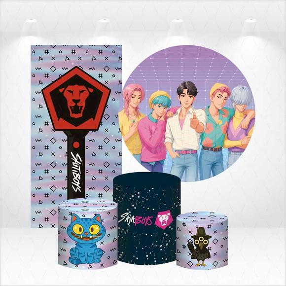 Conjunto de Capas de Painel e Cilindros Guerreiras do K-pop