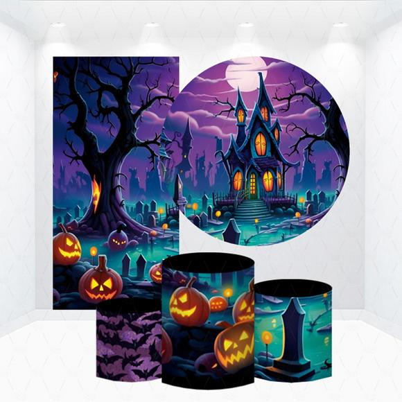 Conjunto de Capas de Painel e Cilindros Halloween