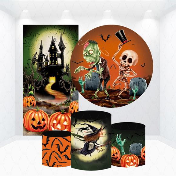 Conjunto de Capas de Painel e Cilindros Halloween