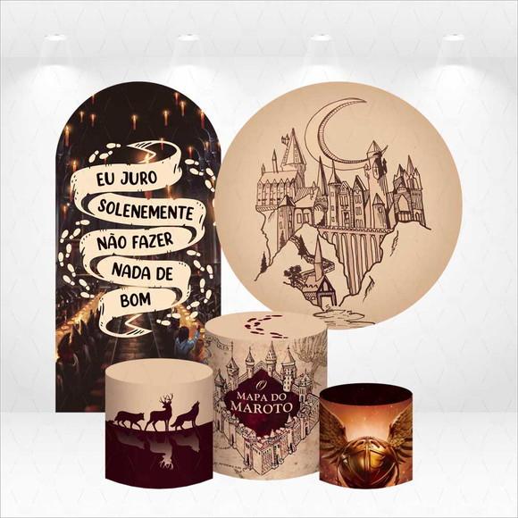 Conjunto de Capas de Painel e Cilindros Harry Potter