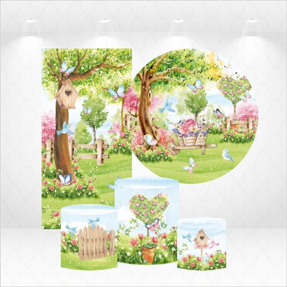 Conjunto de Capas de Painel e Cilindros Jardim Encantado