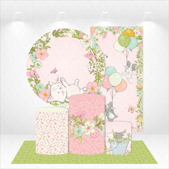 Conjunto De Capas De Painel E Cilindros Jardim Encantado