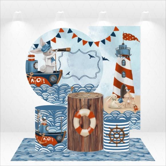 Conjunto De Capas De Painel E Cilindros Marinheiro