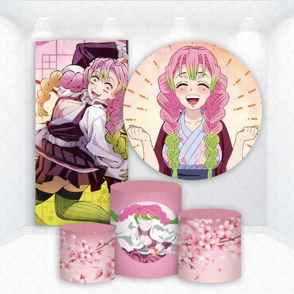 Conjunto de Capas de Painel e Cilindros Mitsuri Demon Slayer