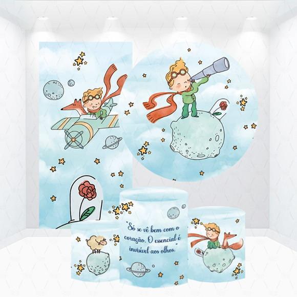 Conjunto de Capas de Painel e Cilindros Pequeno Principe
