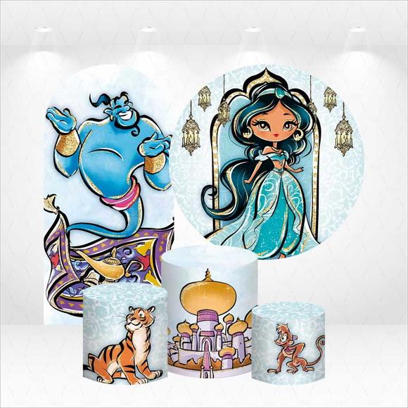 Conjunto de Capas de Painel e Cilindros Princesa Jasmine