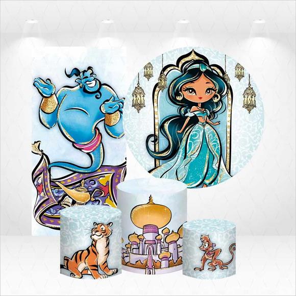 Conjunto de Capas de Painel e Cilindros Princesa Jasmine