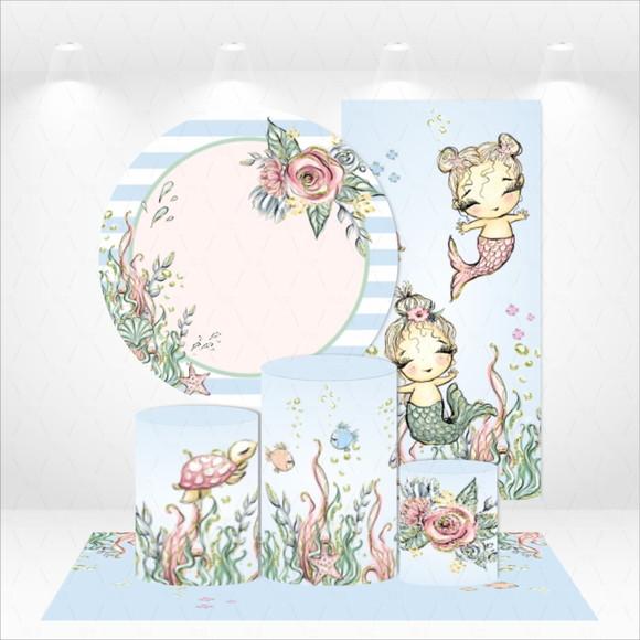 Conjunto De Capas De Painel E Cilindros Sereias