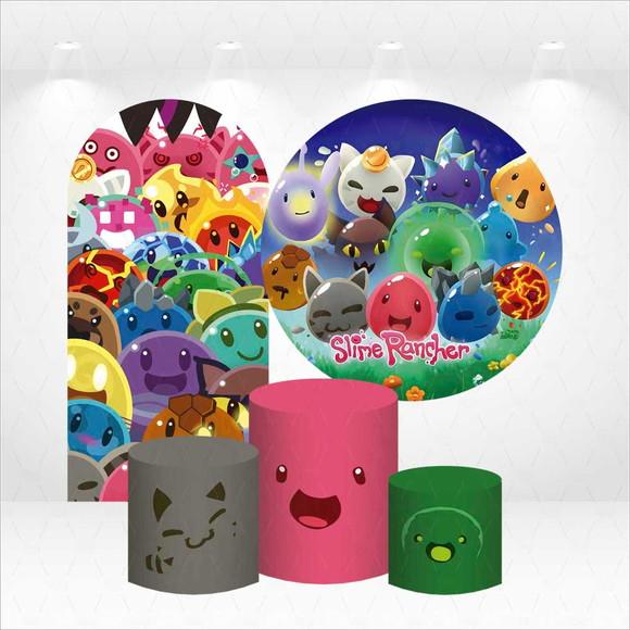 Conjunto de Capas de Painel e Cilindros Slime Rancher