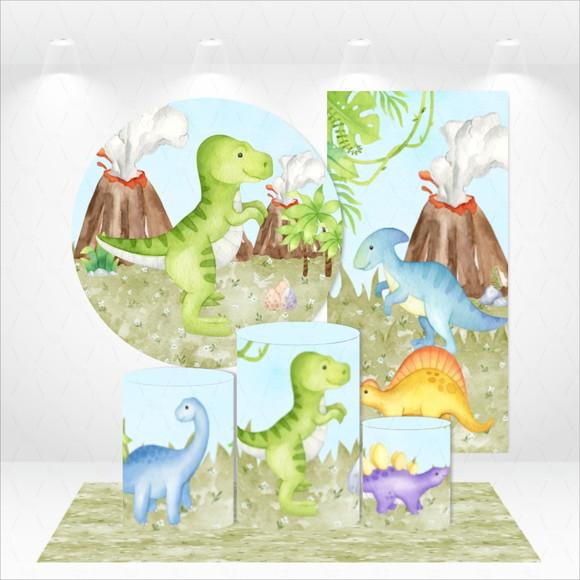 CONJUNTO DE CAPAS E TAPETE DINOSSAUROS