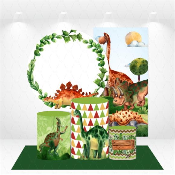 CONJUNTO DE CAPAS E TAPETE DINOSSAUROS