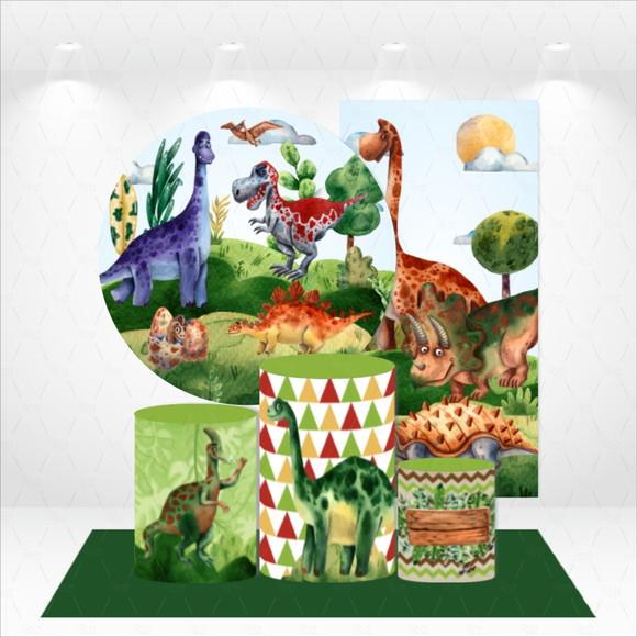 CONJUNTO DE CAPAS E TAPETE DINOSSAUROS