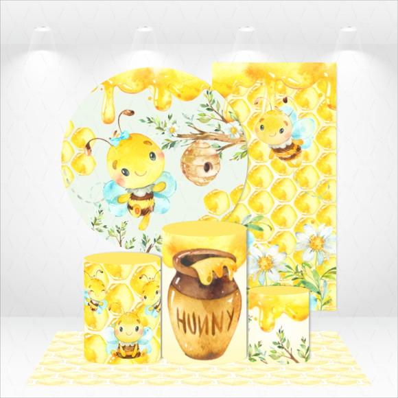Conjunto de Capas Painel e Cilindros Abelhinhas