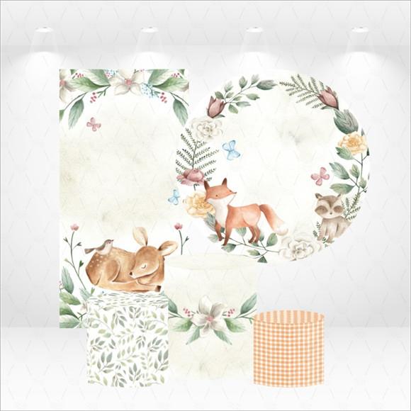 Conjunto de Capas Painel e Cilindros Bosque Encantado