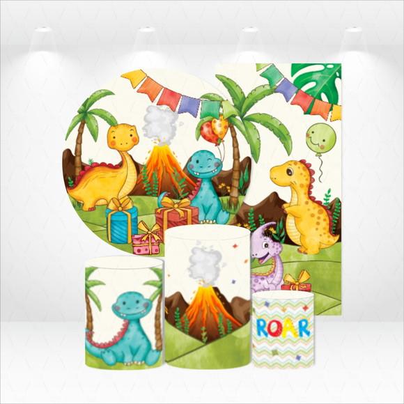 Conjunto de Capas Painel e Cilindros Dinossauros