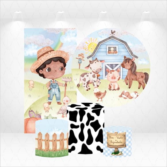 Conjunto de Capas Painel e Cilindros Fazendinha