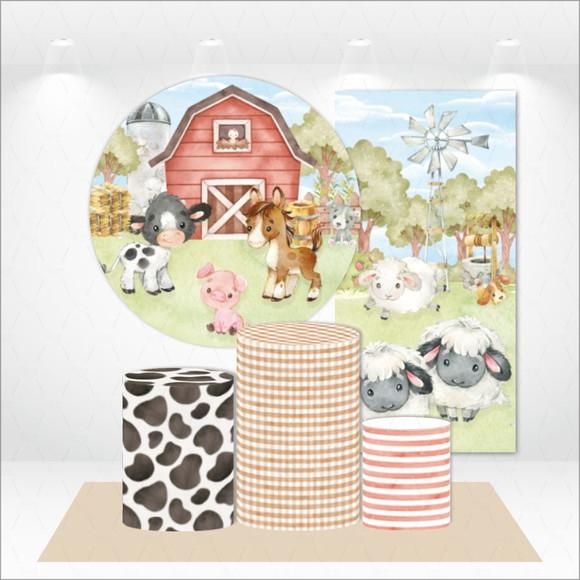 Conjunto de Capas Painel e Cilindros Fazendinha