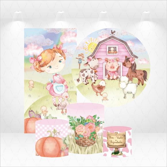 Conjunto de Capas Painel e Cilindros Fazendinha