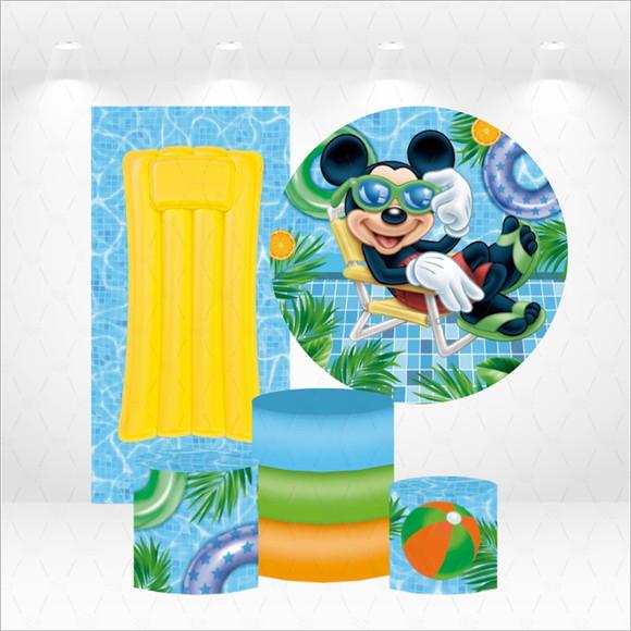 Conjunto de Capas Painel e Cilindros Mickey Pool Party