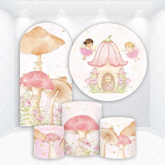 Conjunto de Capas Painel e Cilindros Jardim Encantado Fadas