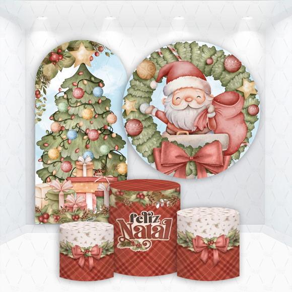 Conjunto de Capas Painel e Cilindros Natal