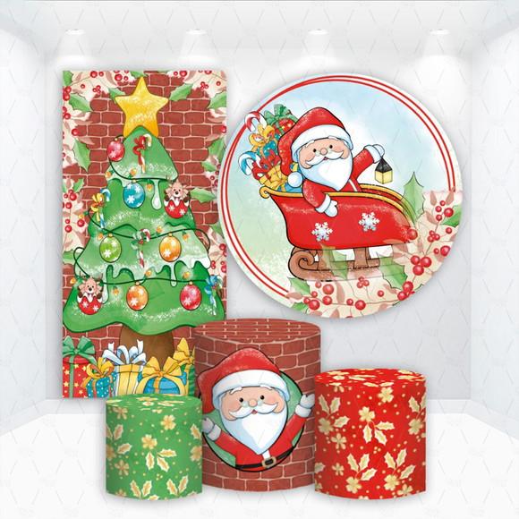 Conjunto de Capas Painel e Cilindros Natal
