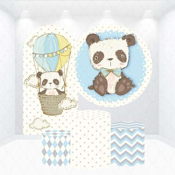 Conjunto de Capas Painel e Cilindros Panda Azul