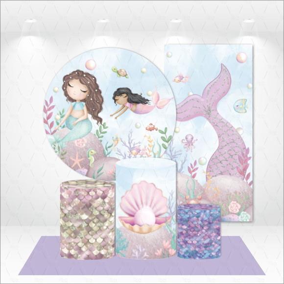Conjunto de Capas Painel e Cilindros Sereias